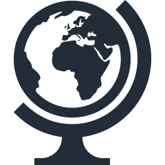 Gray globe icon