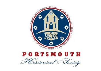 Portsmouth Historical Society logo with historic building and year 1638.